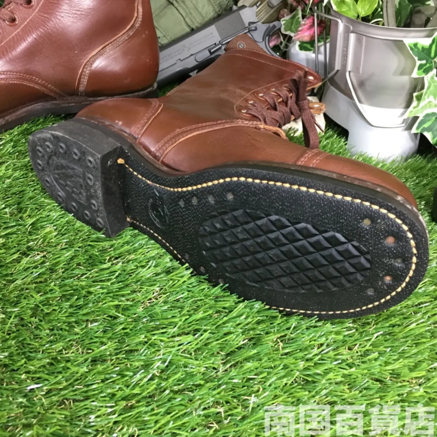 オールレザー コンバットブーツ サイズ不明(約30cm)茶色 中古良品 記録写真6