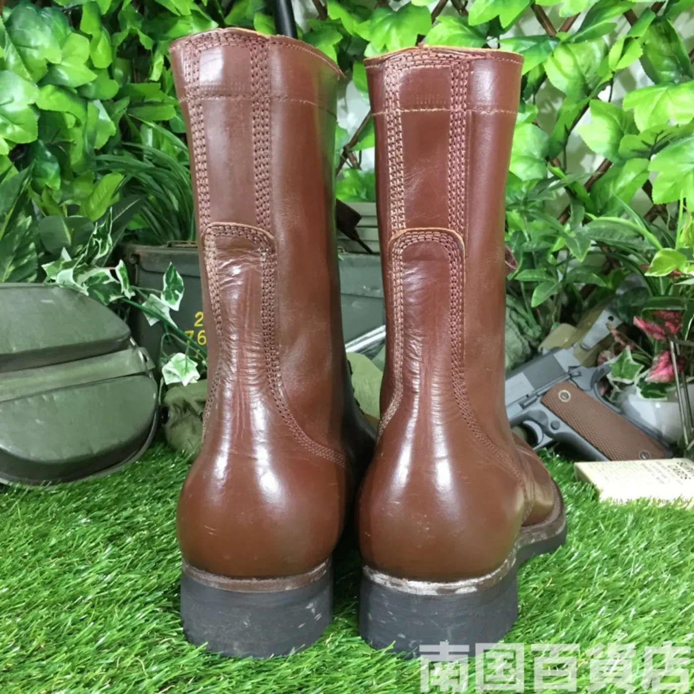 オールレザー コンバットブーツ サイズ不明(約30cm)茶色 中古良品 記録写真4