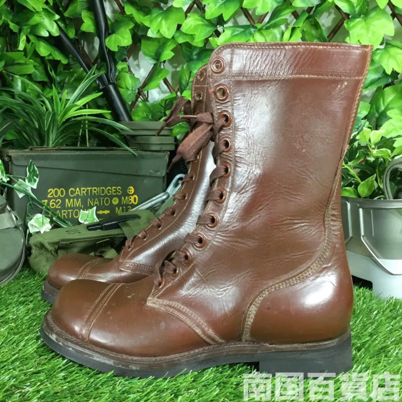 オールレザー コンバットブーツ サイズ不明(約30cm)茶色 中古良品 記録写真3