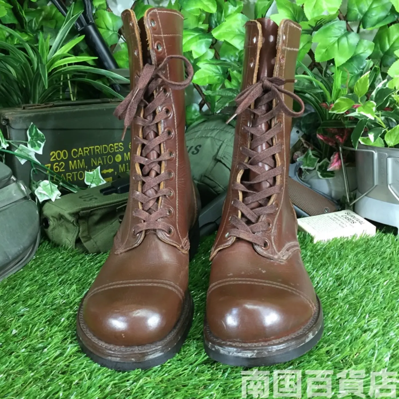 オールレザー コンバットブーツ サイズ不明(約30cm)茶色 中古良品 記録写真2