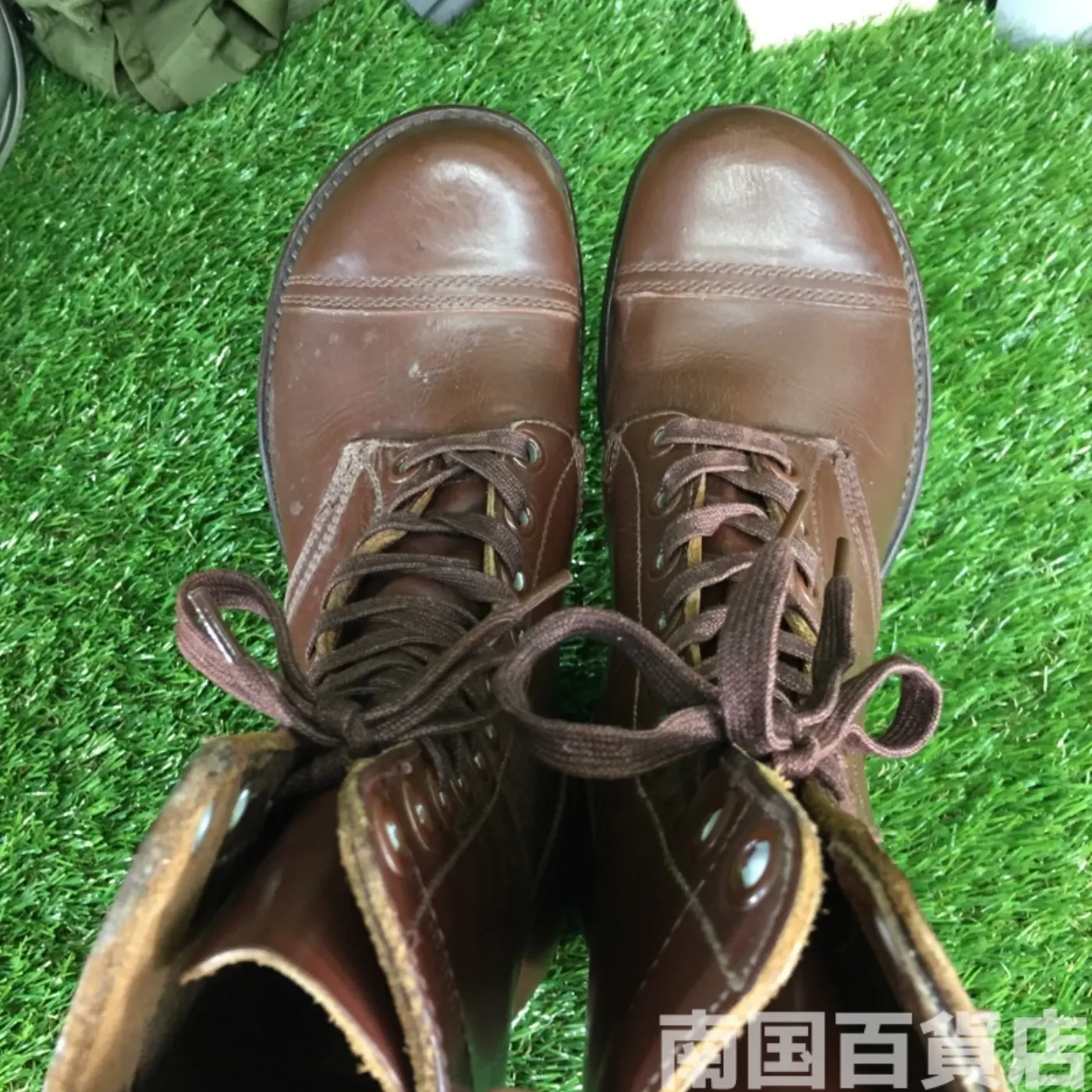 オールレザー コンバットブーツ サイズ不明(約30cm)茶色 中古良品 記録写真5