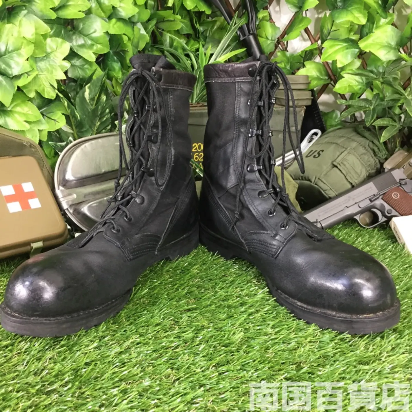 オールレザー コンバットブーツ 12（約30cm） 黒 中古良品 記録写真1