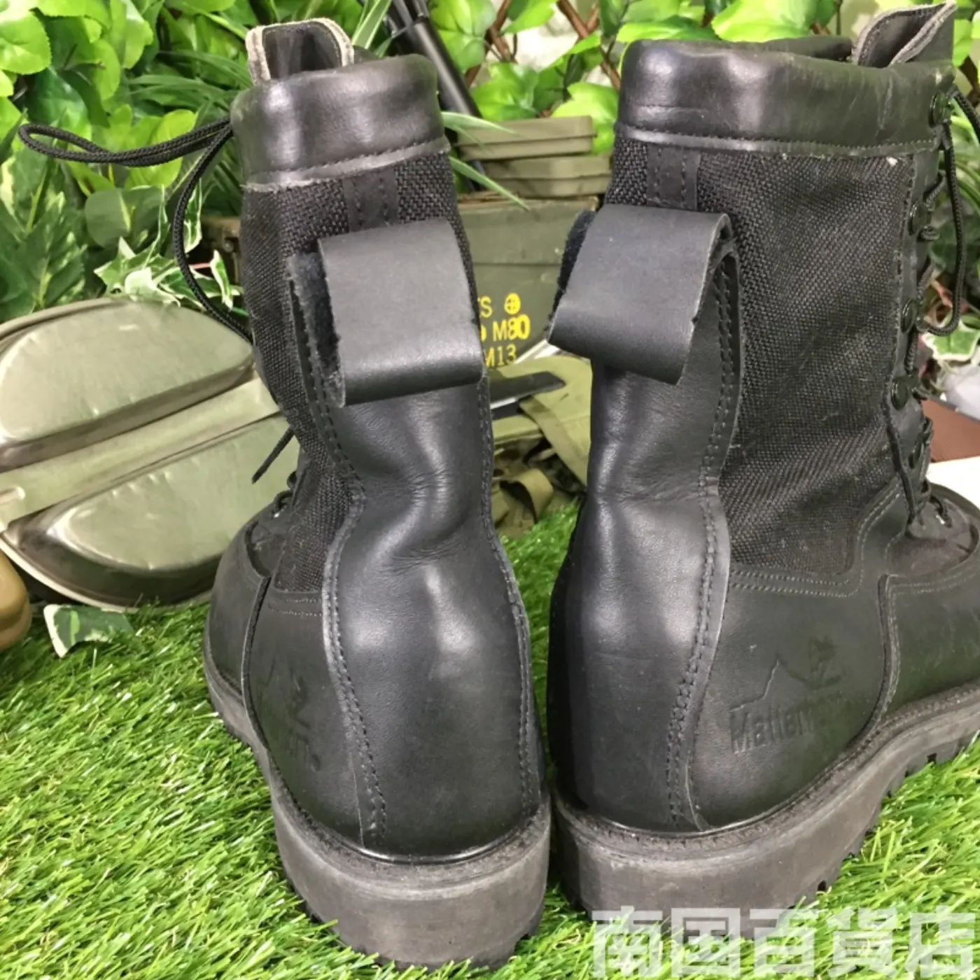 オールレザー コンバットブーツ 8（約26cm）高さ23cm 黒 中古良品 記録写真5