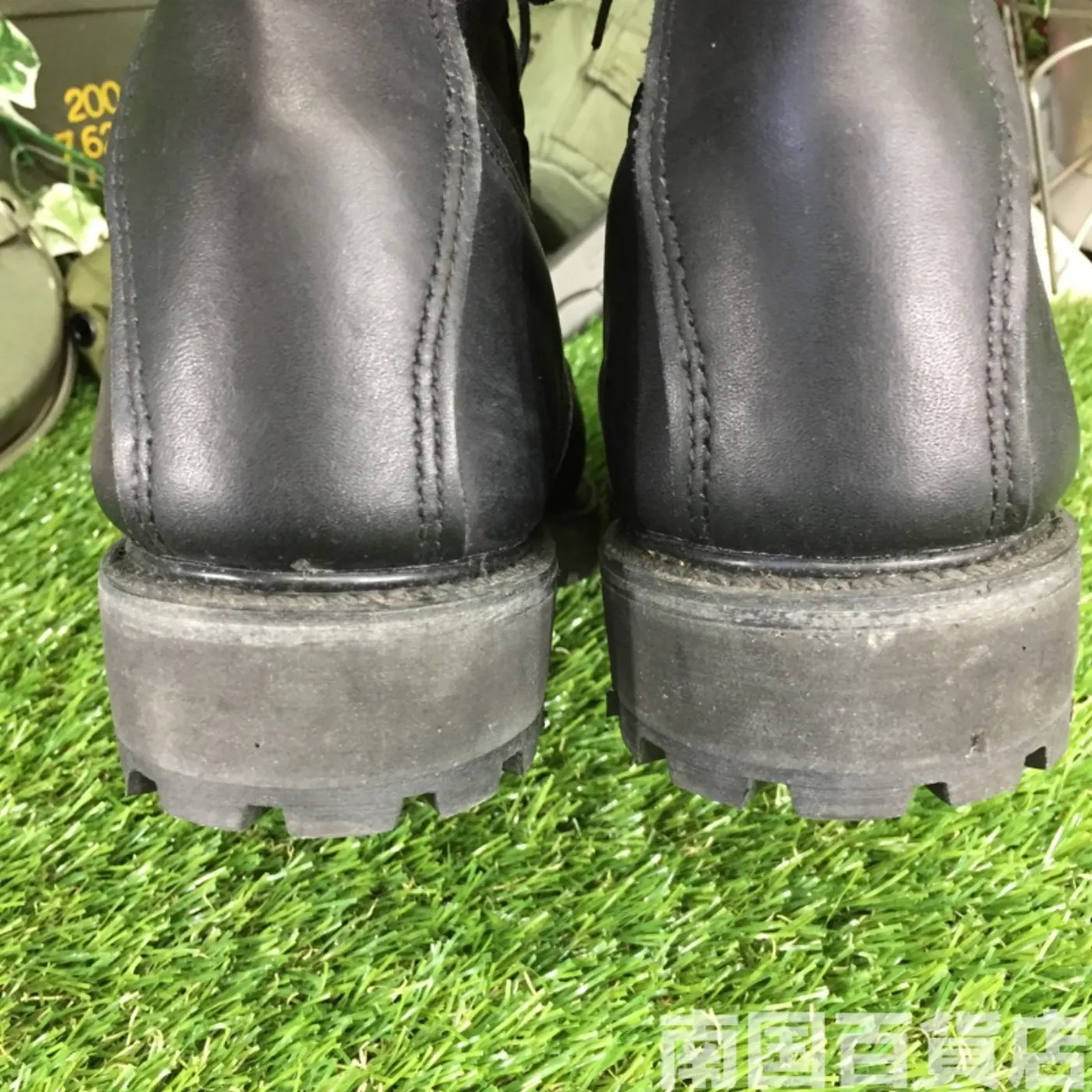 オールレザー コンバットブーツ 8（約26cm）高さ23cm 黒 中古良品 記録写真6