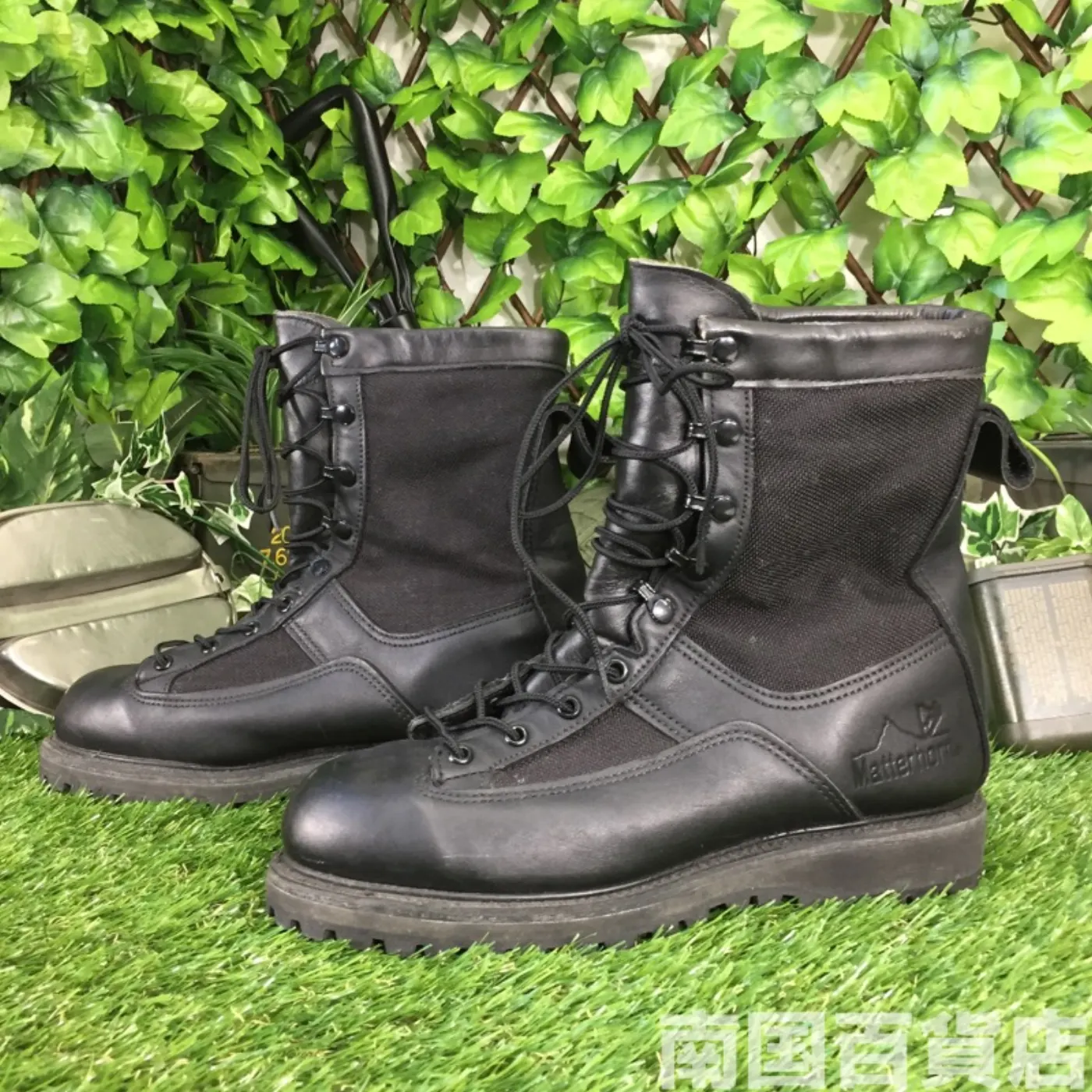 オールレザー コンバットブーツ 8（約26cm）高さ23cm 黒 中古良品 記録写真3