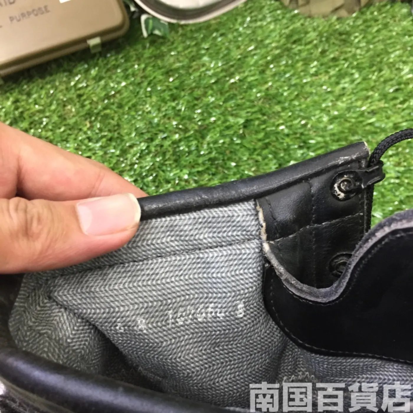 オールレザー コンバットブーツ 8（約26cm）高さ23cm 黒 中古良品 記録写真9