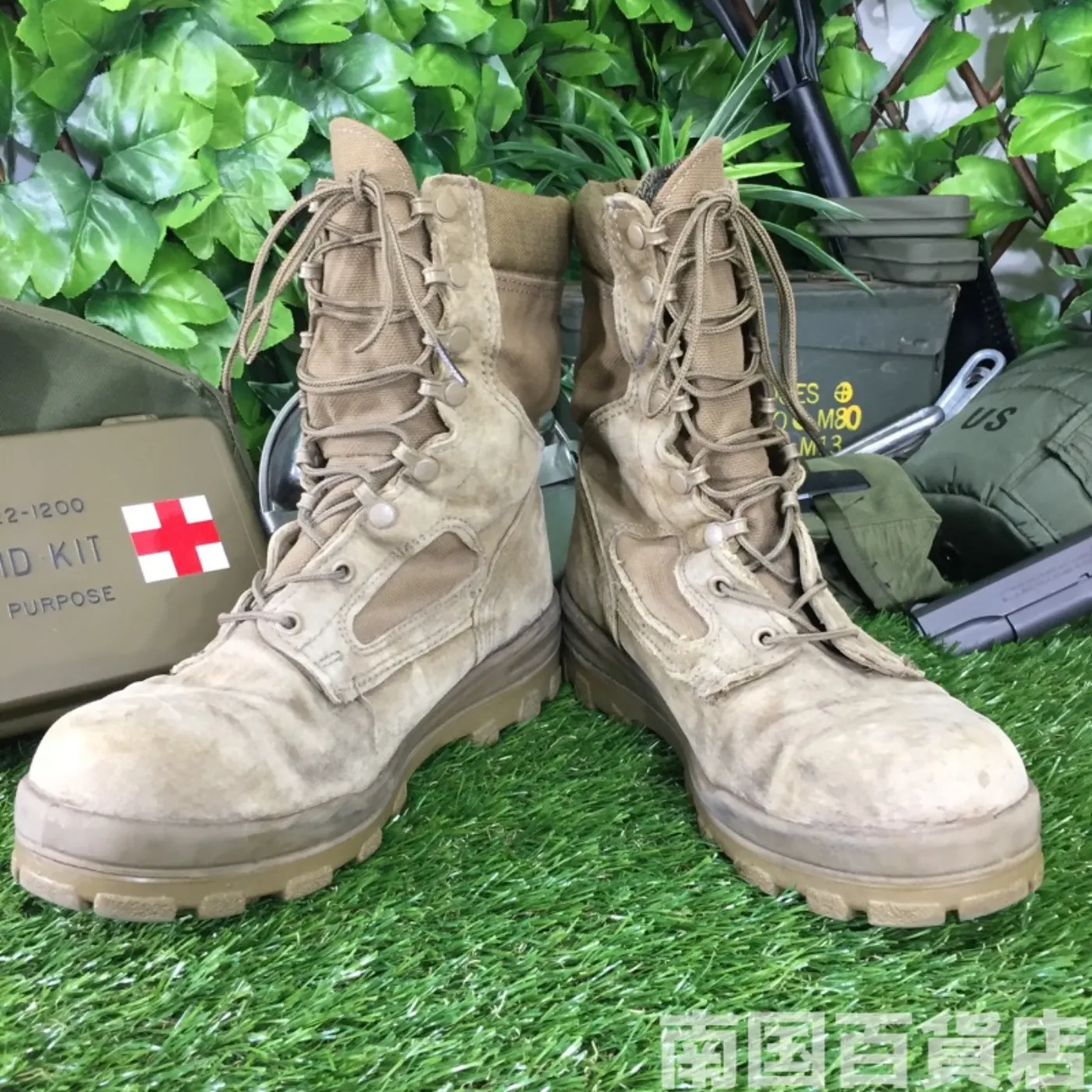 BATES コンバットブーツ 9.5R（約27.5cm）高さ24cm OD 中古品 記録写真1