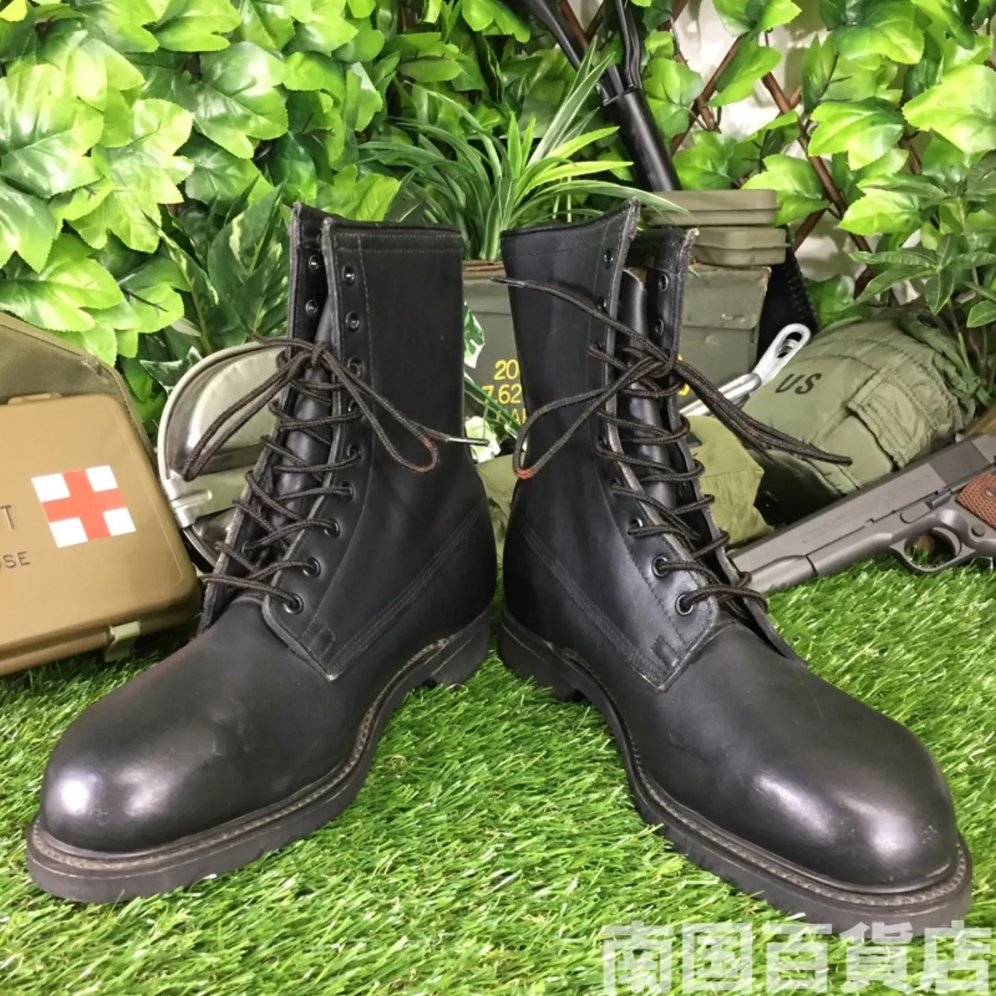 オールレザー コンバットブーツ 7 1/2（約25.5cm） 黒 新品 記録写真1