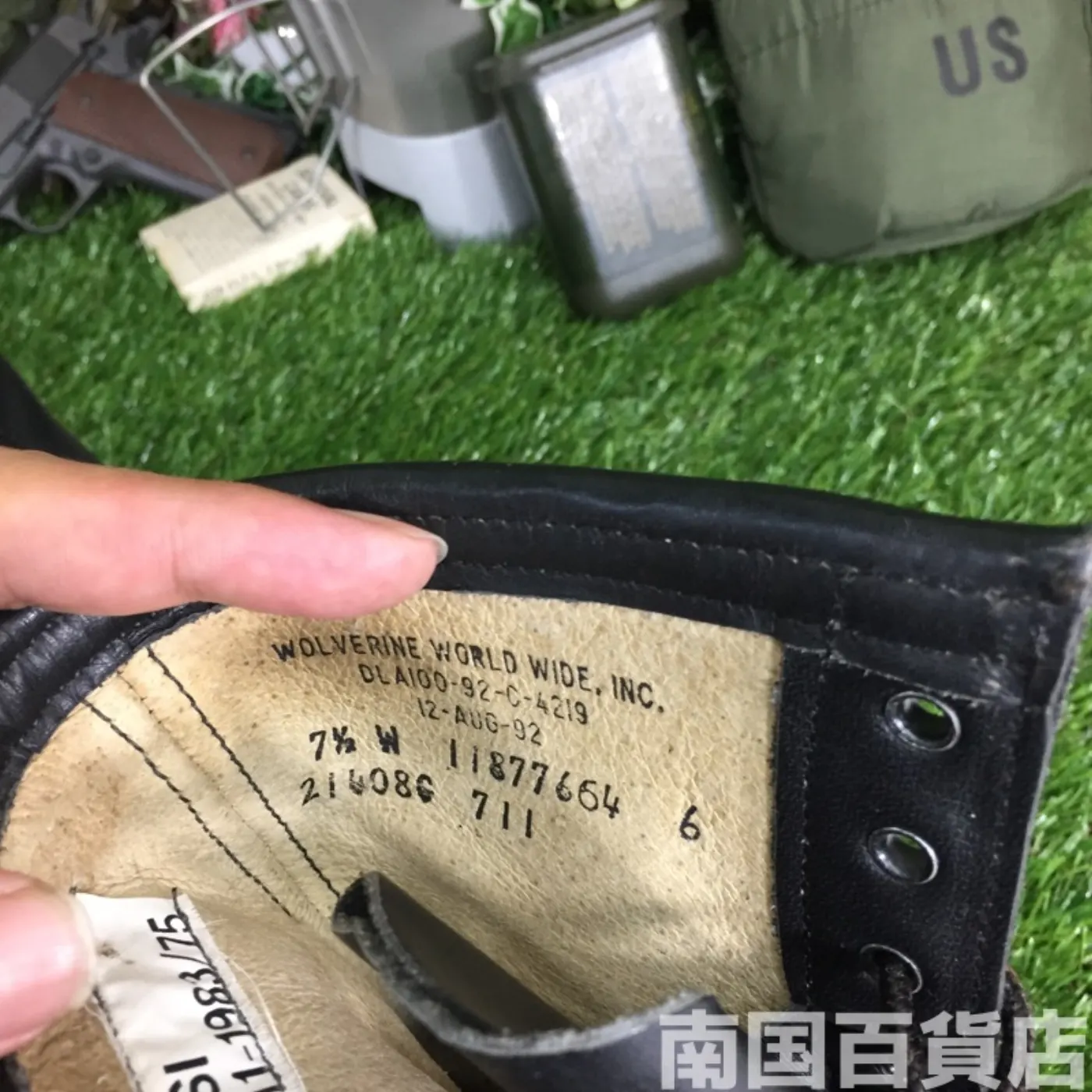 オールレザー コンバットブーツ 7 1/2（約25.5cm） 黒 新品 記録写真9