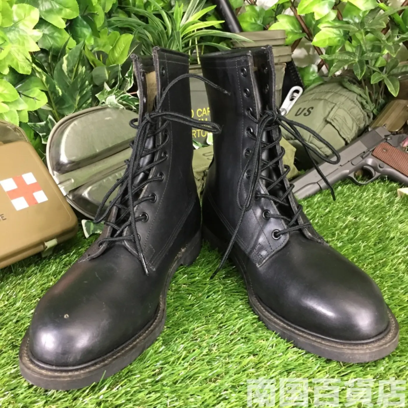 オールレザー コンバットブーツ 7 1/2(約25.5cm) 黒 新品 記録写真1