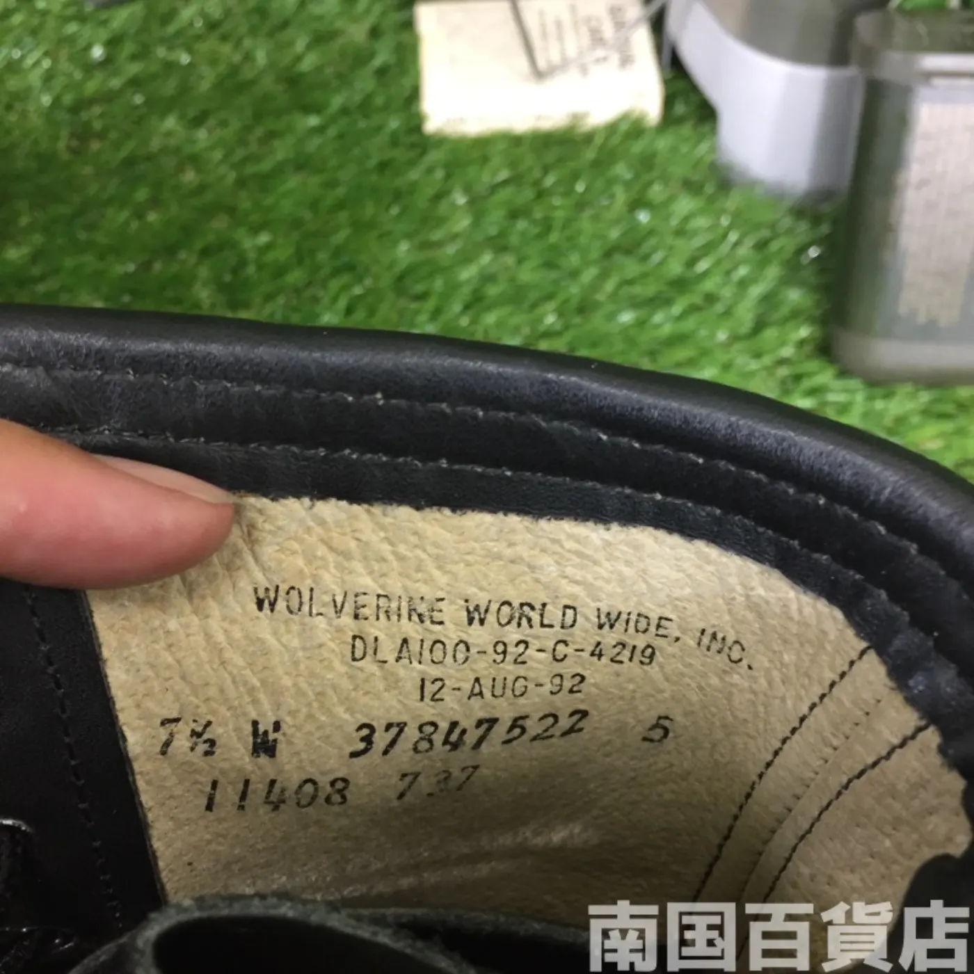 オールレザー コンバットブーツ 7 1/2(約25.5cm) 黒 新品 記録写真8