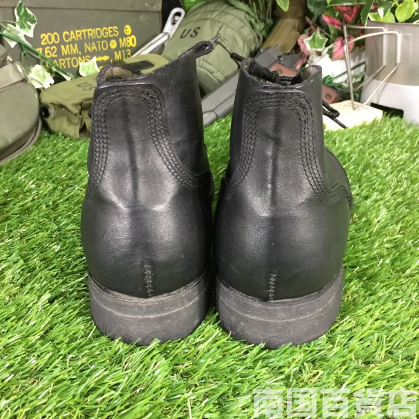 オールレザー コンバットブーツ 8W（約26cm）黒 中古良品 記録写真5