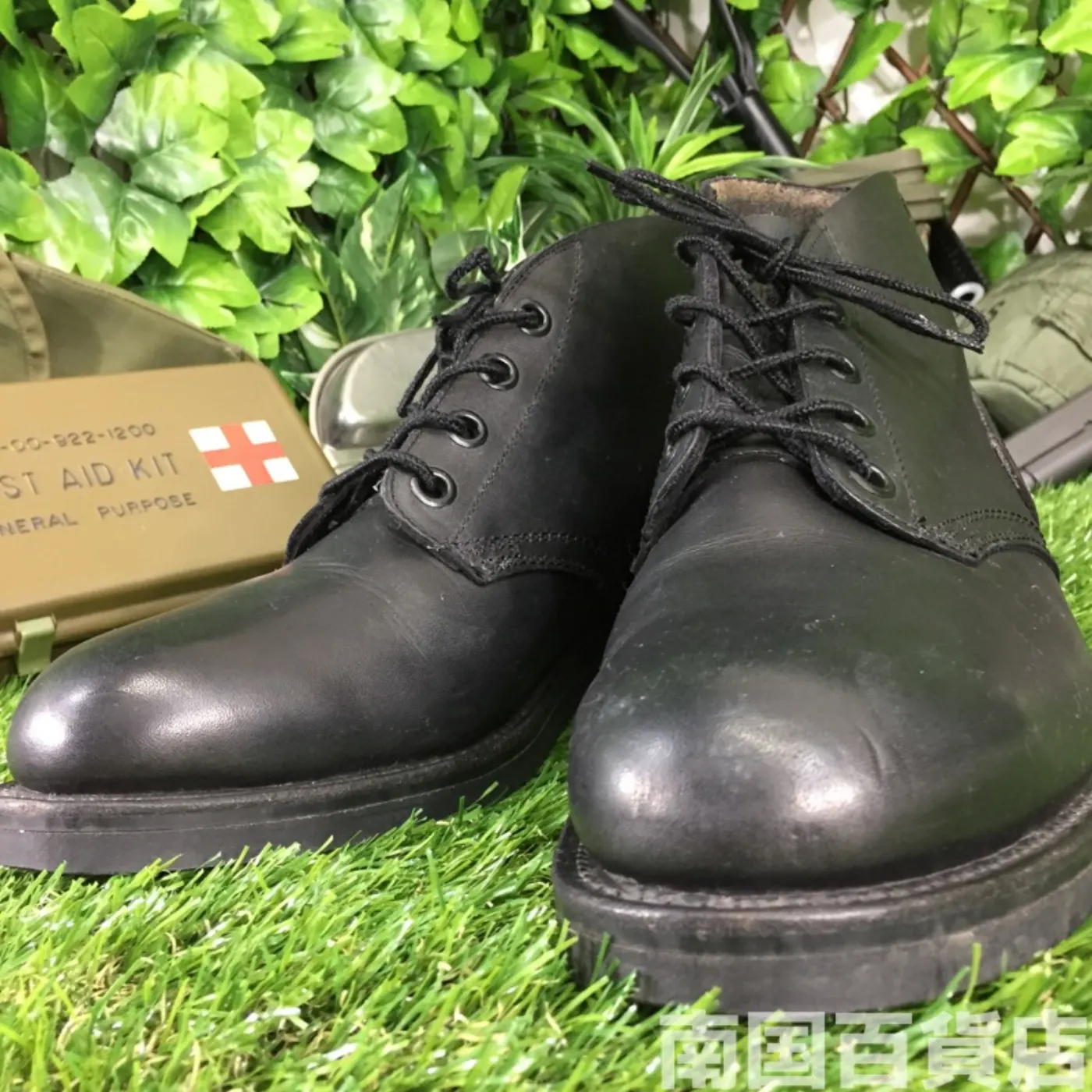 オールレザー コンバットブーツ 8W（約26cm）黒 中古良品 記録写真2