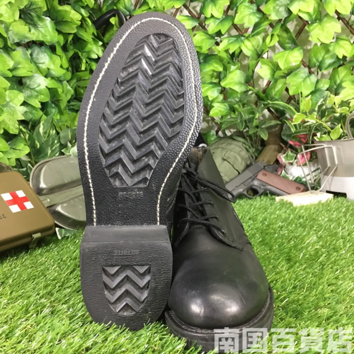 オールレザー コンバットブーツ 8W（約26cm）黒 中古良品 記録写真6