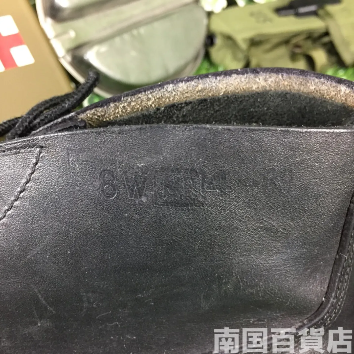 オールレザー コンバットブーツ 8W（約26cm）黒 中古良品 記録写真7