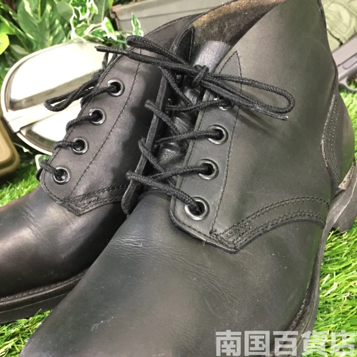 オールレザー コンバットブーツ 8W（約26cm）黒 中古良品 記録写真4
