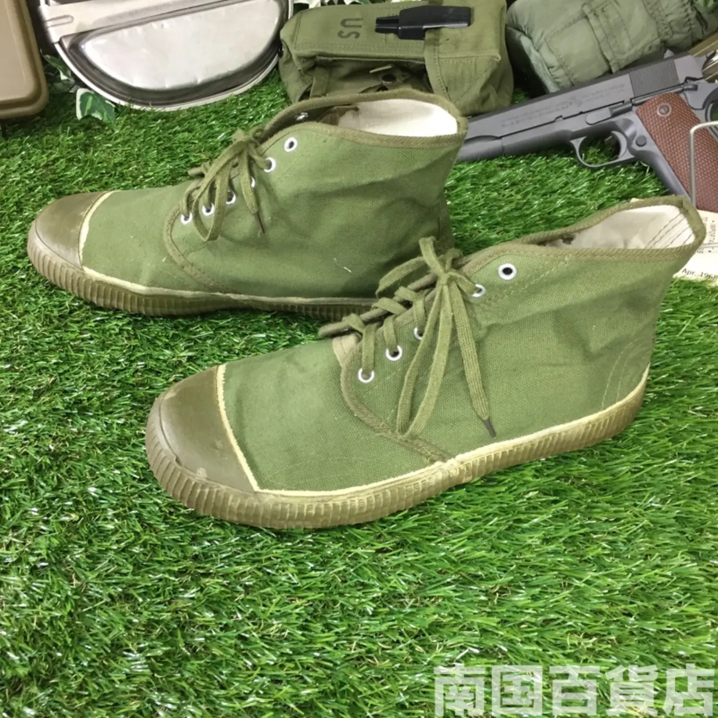 コンバットブーツ 25.5cm 高さ14cm OD 中古良品 記録写真3