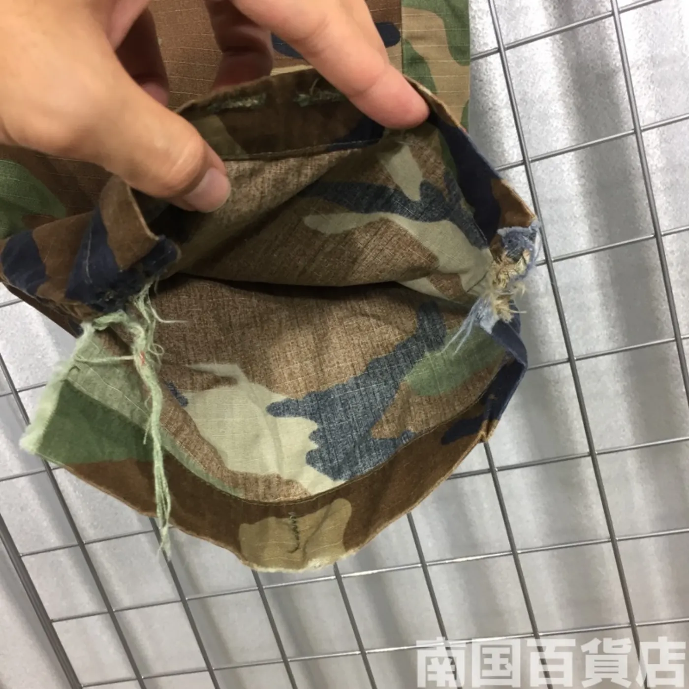 カモフラージュ ウッドランド 迷彩 パンツ L-R 中古品 記録写真12
