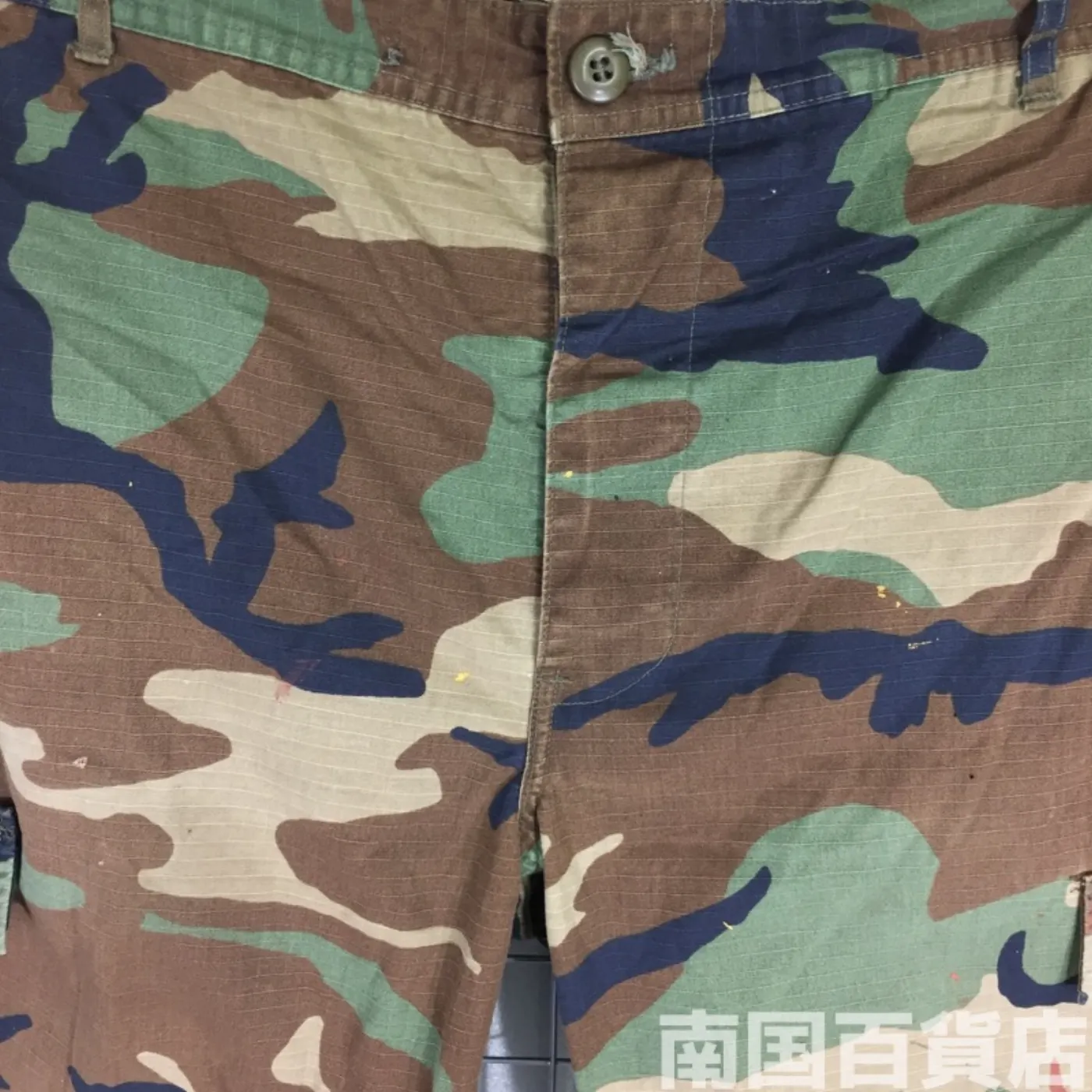 カモフラージュ ウッドランド 迷彩 パンツ L-R 中古品 記録写真7