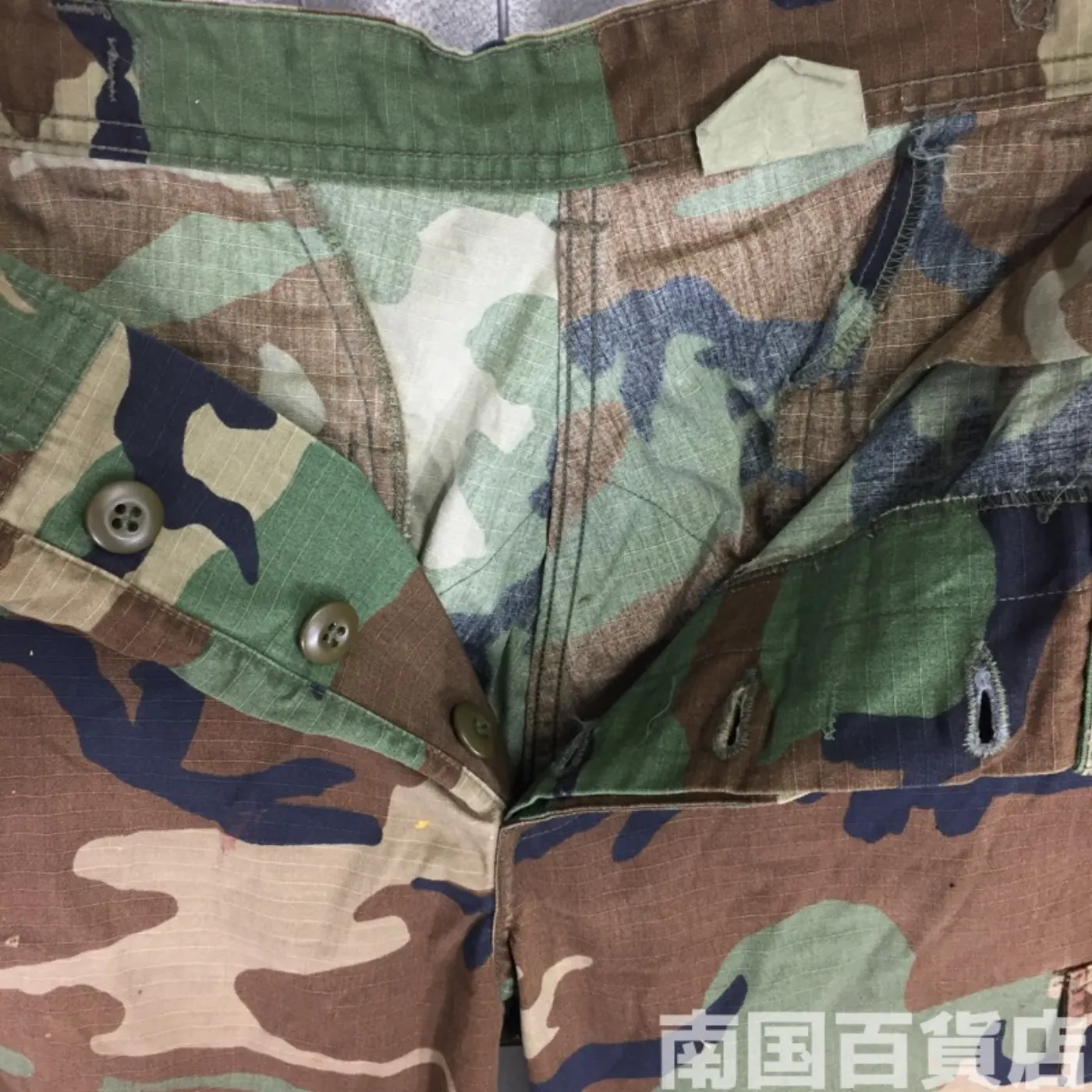 カモフラージュ ウッドランド 迷彩 パンツ L-R 中古品 記録写真8