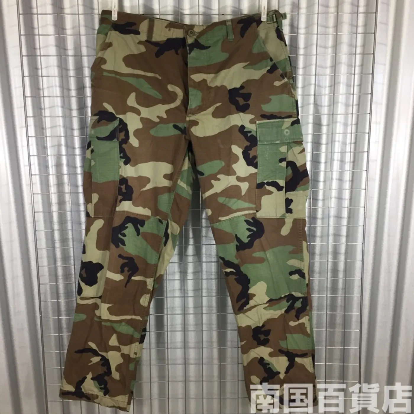 ウッドランド カモフラージュ 迷彩 パンツ M-R 中古品 記録写真1