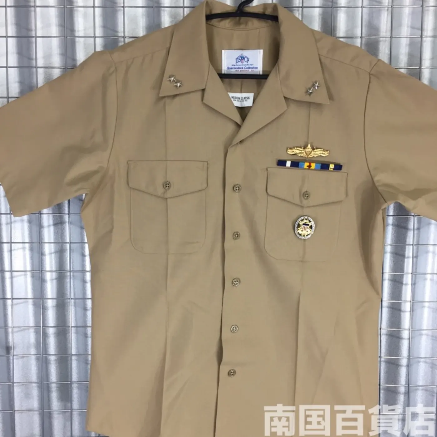 USMC カーキードレスシャツ （半袖） M 中古良品 記録写真1