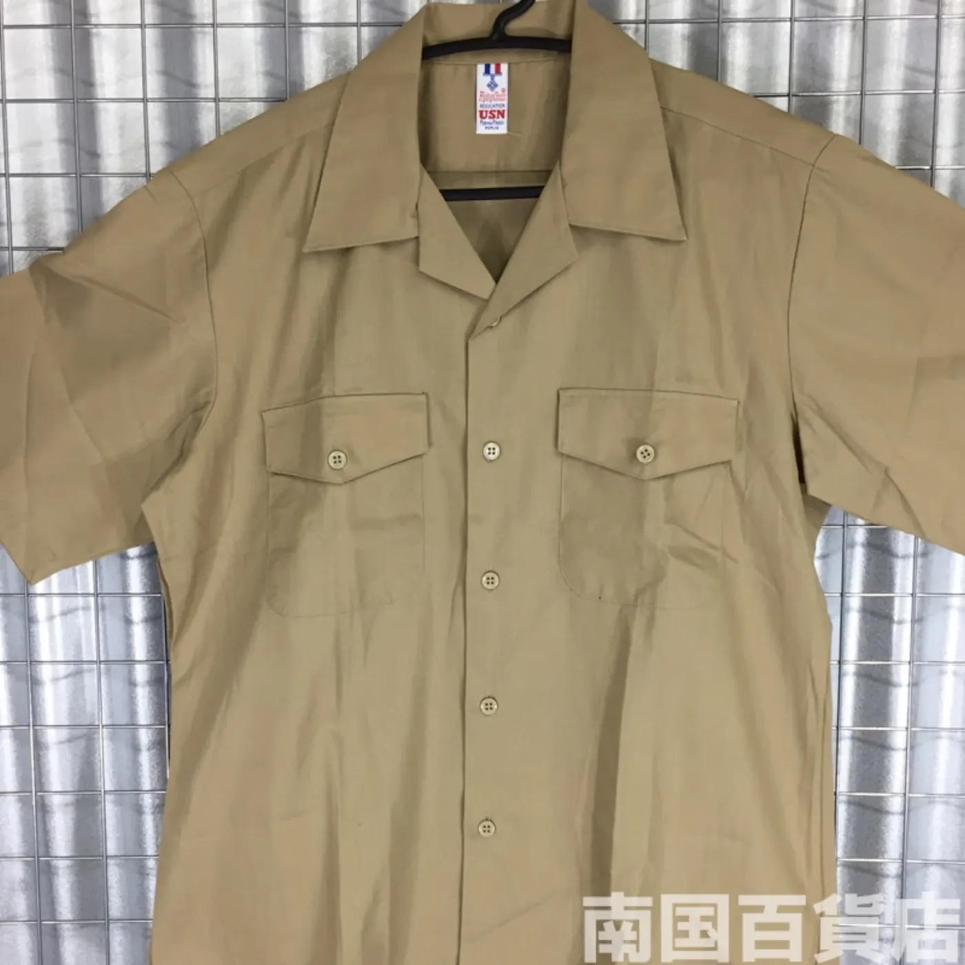 USMC カーキードレスシャツ （半袖） M 中古良品 記録写真1