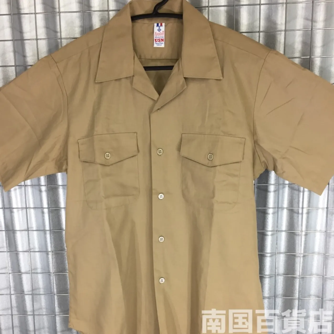 USMC カーキードレスシャツ （半袖） M 中古良品 記録写真1