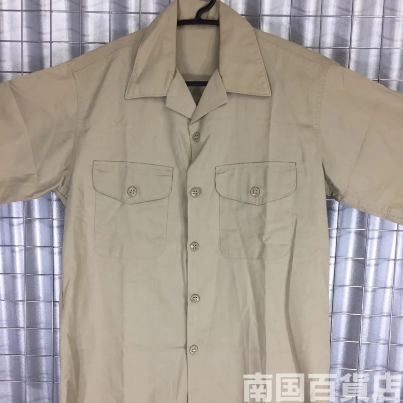 USMC カーキードレスシャツ （半袖） サイズ不明 中古良品 記録写真1