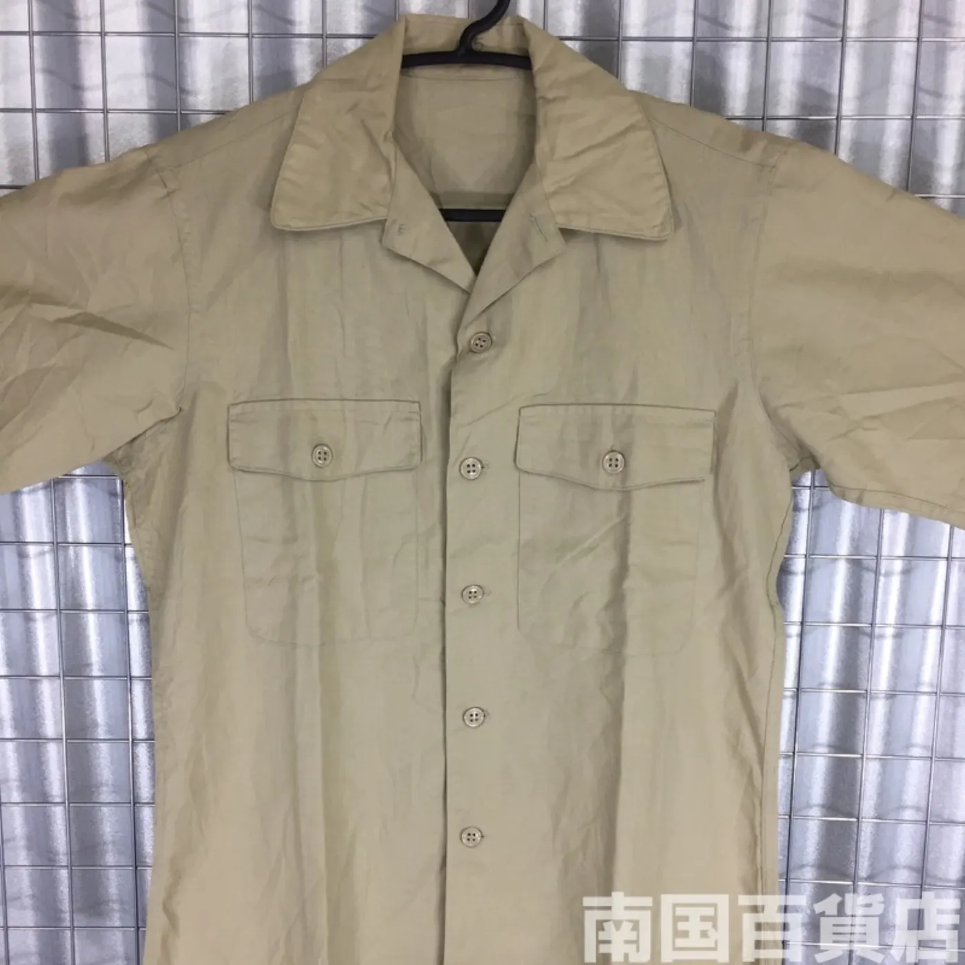 USMC カーキードレスシャツ （半袖） 15 中古良品 記録写真1