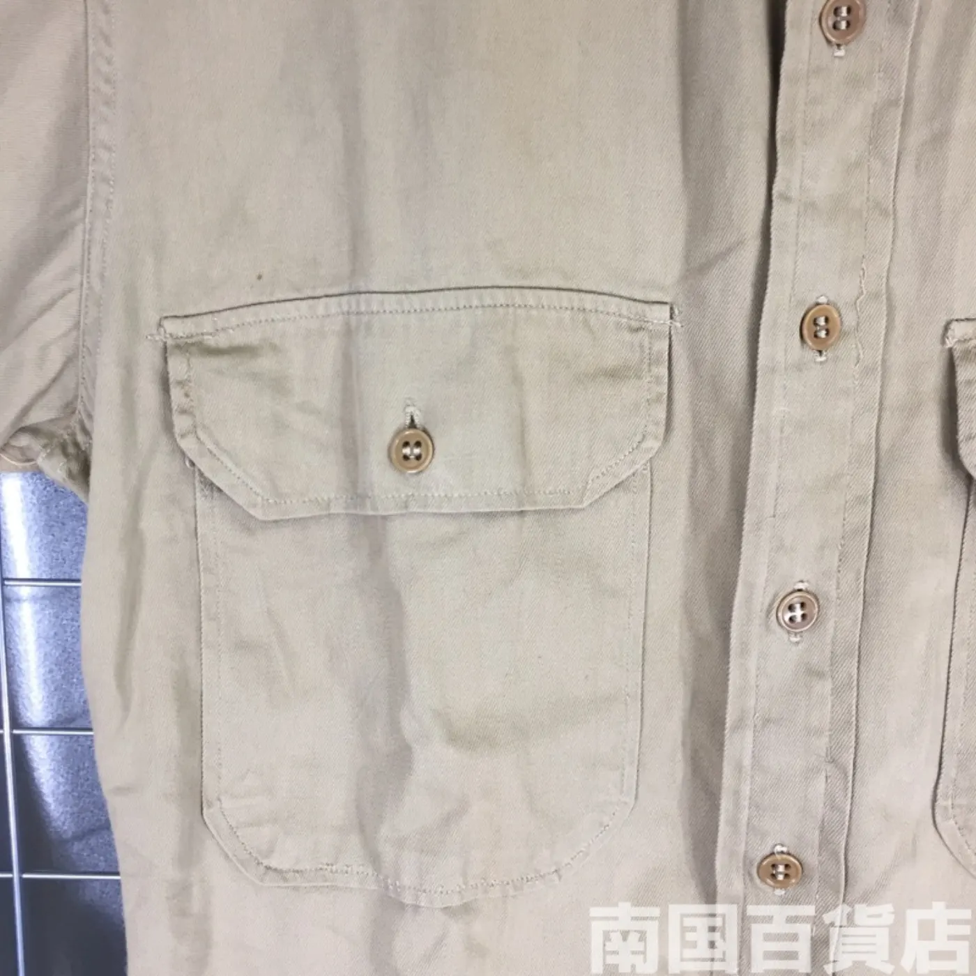 USMC カーキードレスシャツ （長袖） 15 1/2 - 34 中古良品 記録写真6