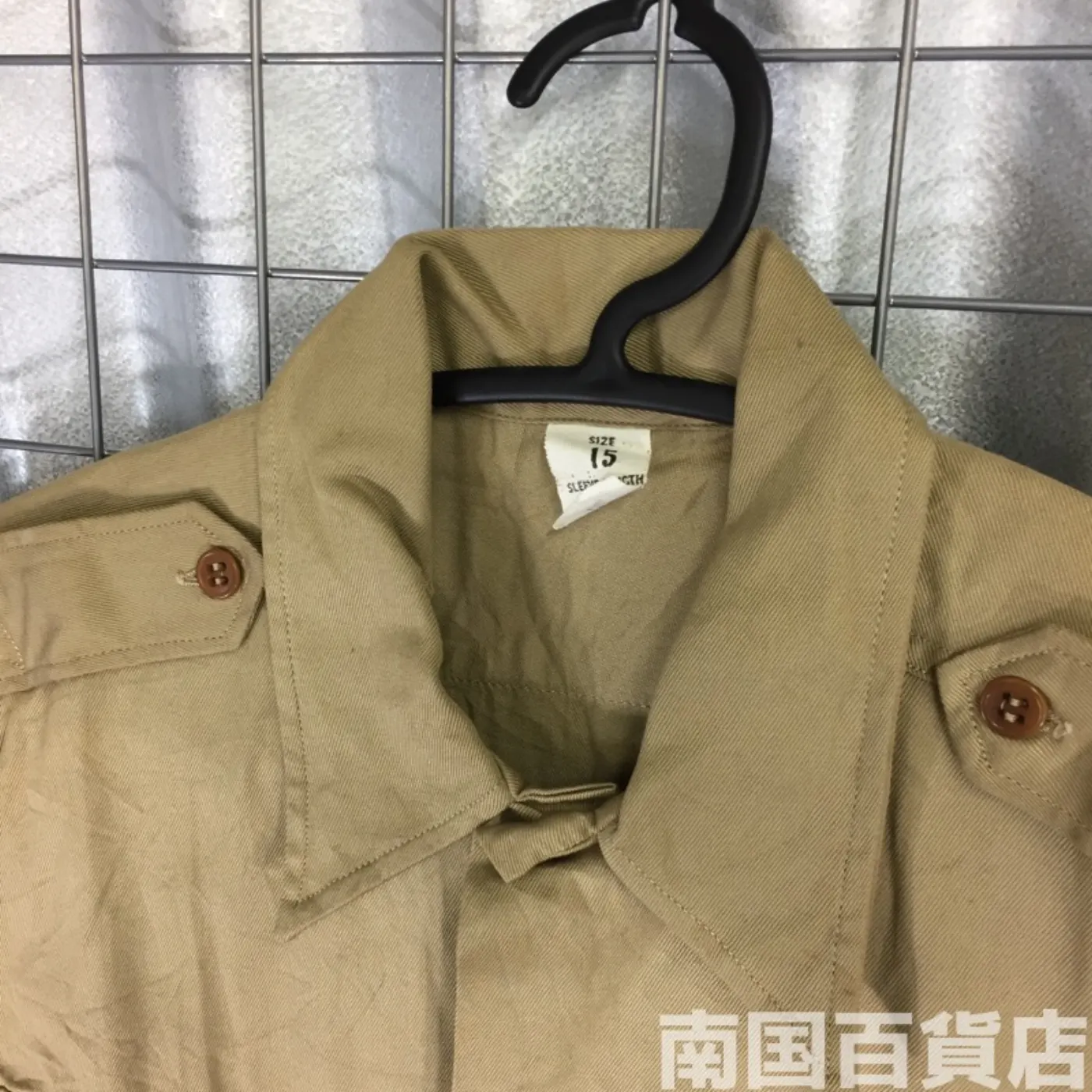 USMC カーキードレスシャツ（ 長袖）15-32 中古良品 記録写真3