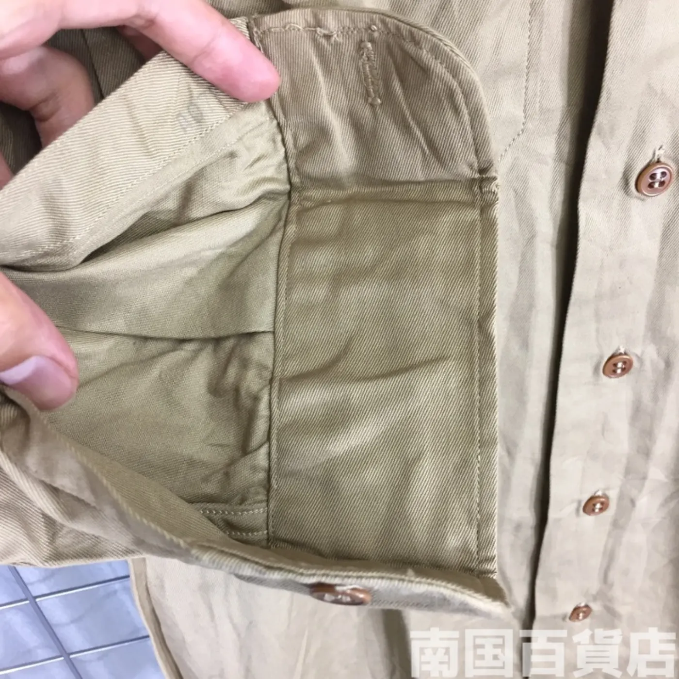 USMC カーキードレスシャツ（ 長袖）15-32 中古良品 記録写真8