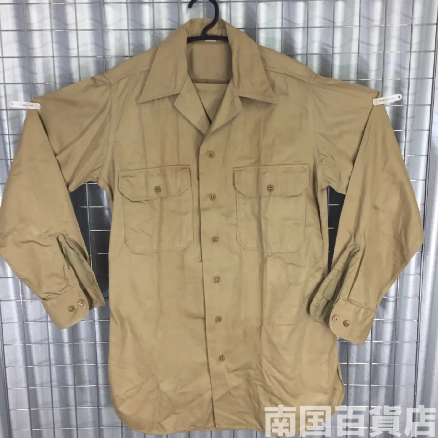 USMC カーキードレスシャツ （長袖） 14 1/2-33 中古良品 記録写真1