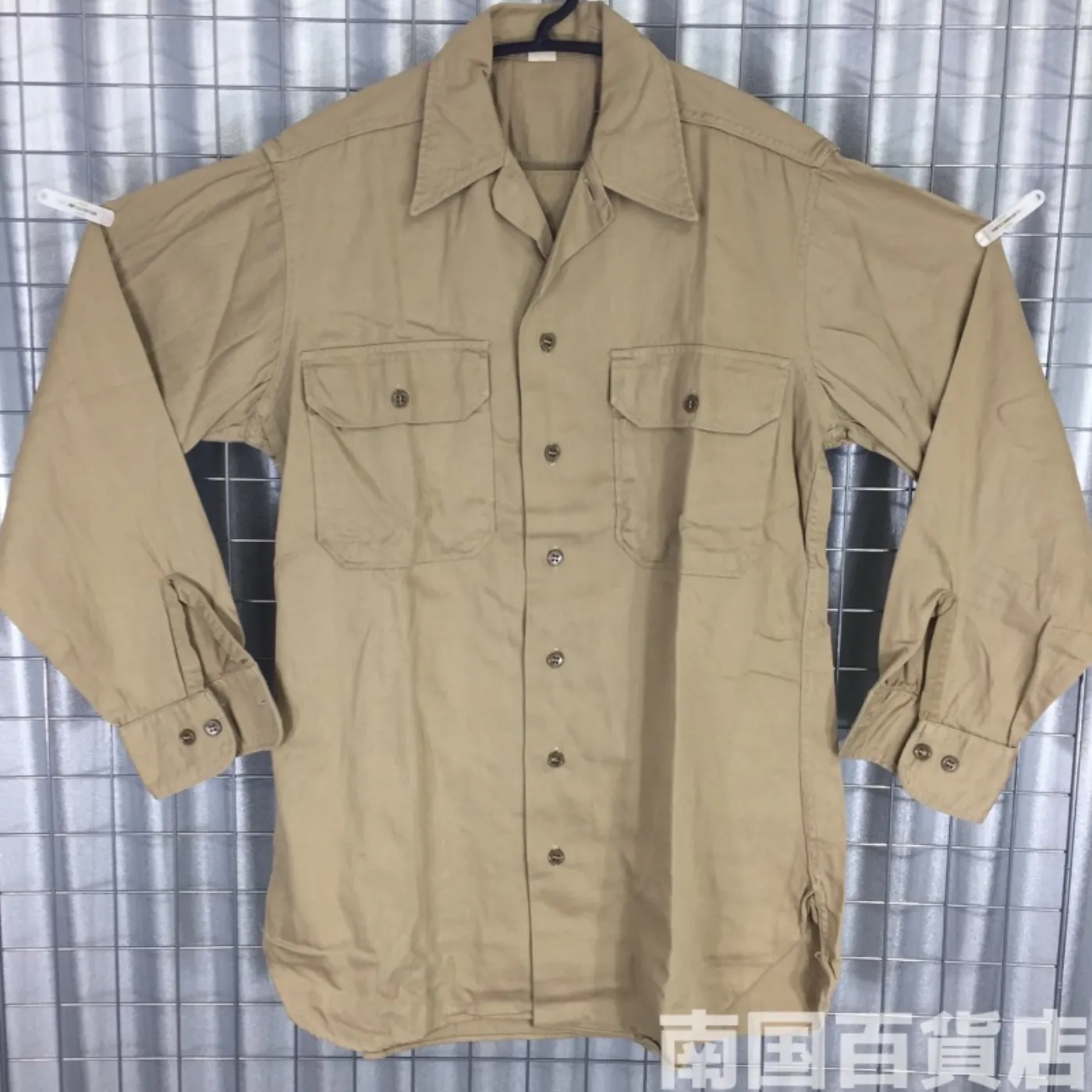 USMC カーキードレスシャツ (長袖) 15-33 中古良品 記録写真1