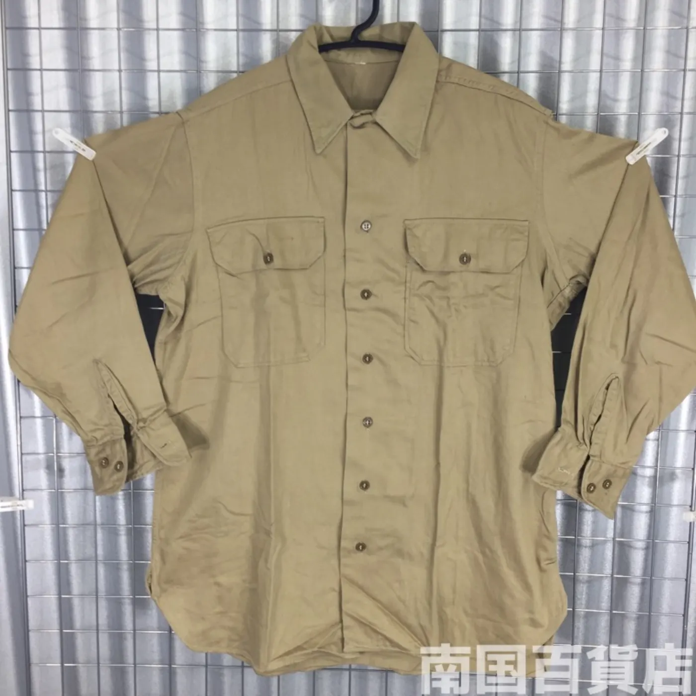 USMC カーキードレスシャツ (長袖) サイズ不明 中古良品 記録写真1