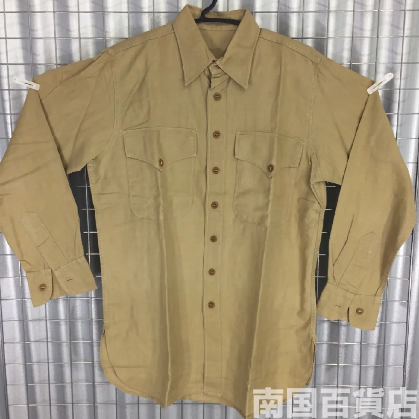 USMC カーキードレスシャツ (長袖) サイズ不明 中古良品 記録写真1