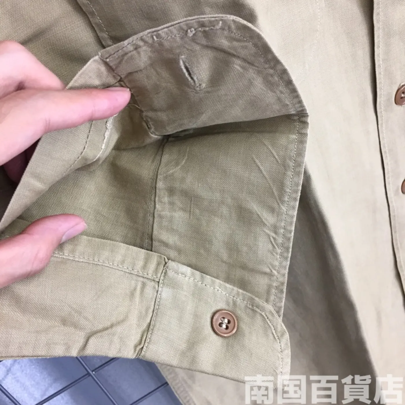 USMC カーキードレスシャツ (長袖) サイズ不明 中古良品 記録写真7