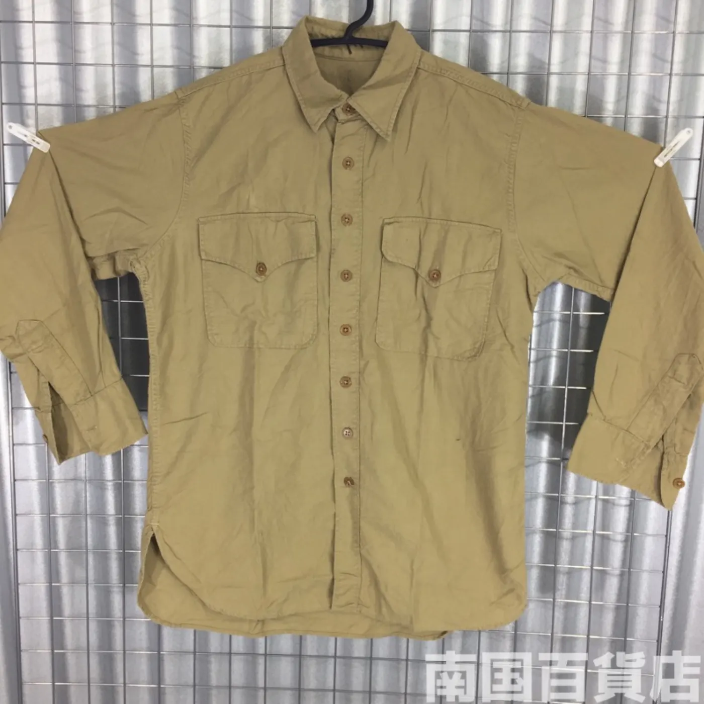 USMC カーキードレスシャツ （長袖） サイズ不明 中古良品 記録写真1
