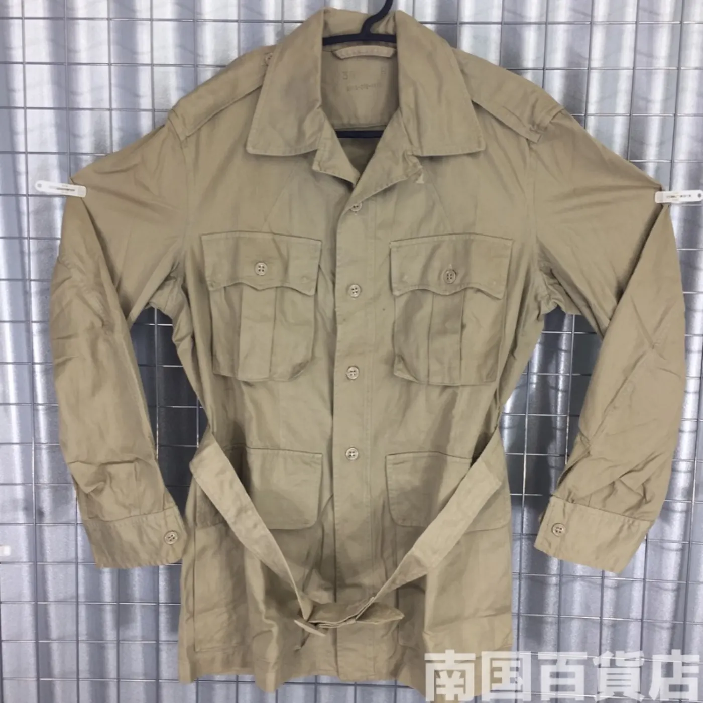 JACKET MANS COTTON TAN TROPICAL 38R 中古良品 記録写真1