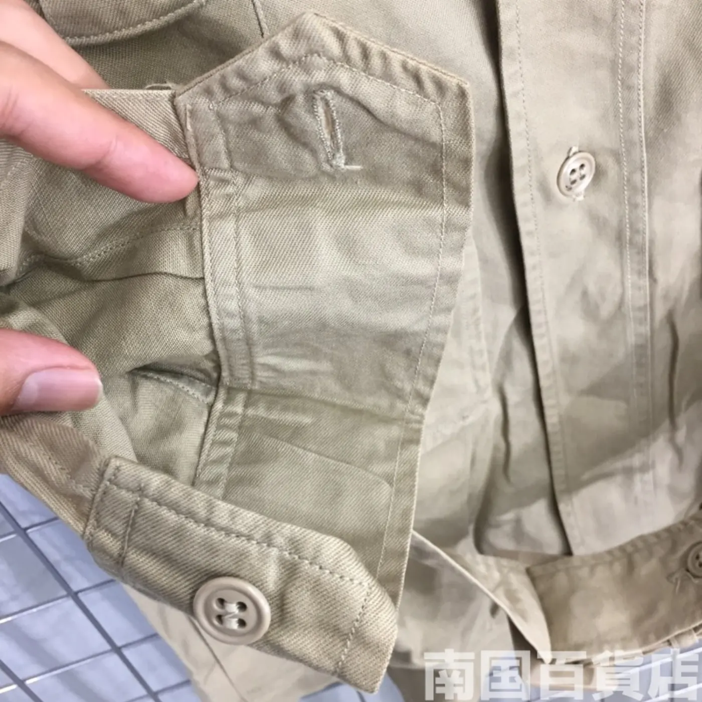 JACKET MANS COTTON TAN TROPICAL 38R 中古良品 記録写真8