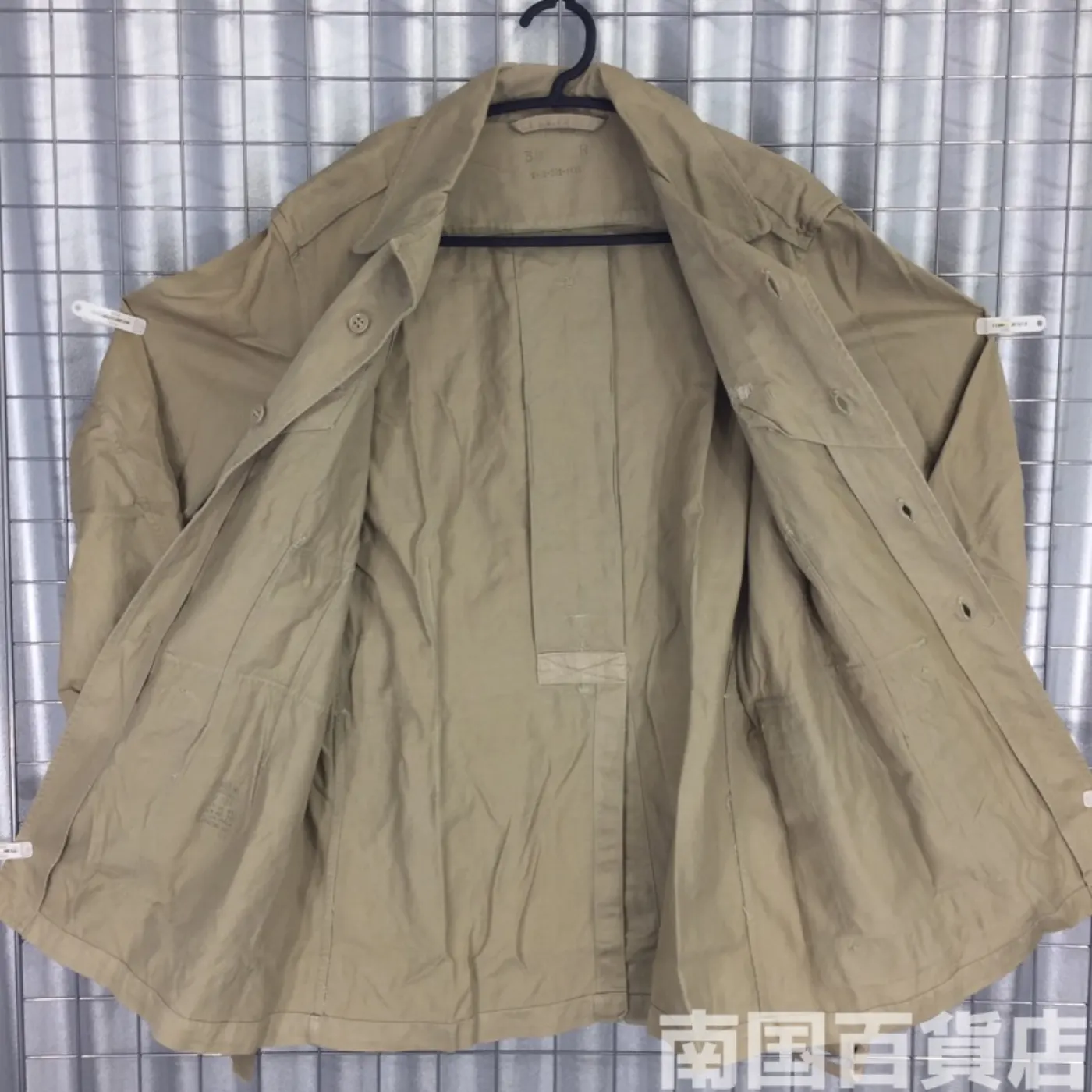 JACKET MANS COTTON TAN TROPICAL 38R 中古良品 記録写真2