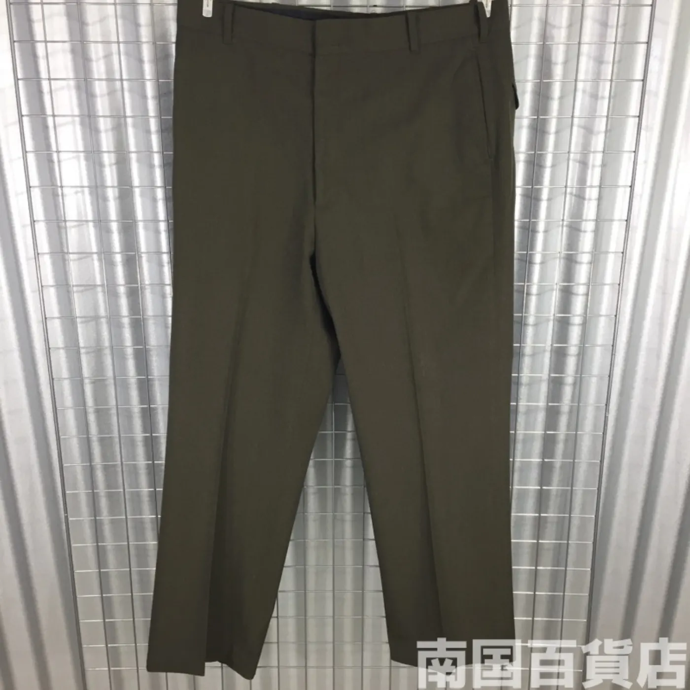 TROUSERS MEN’S POLY/WOOL MARINE CORPS GREEN SHADE 2212 35L 中古良品 記録写真1