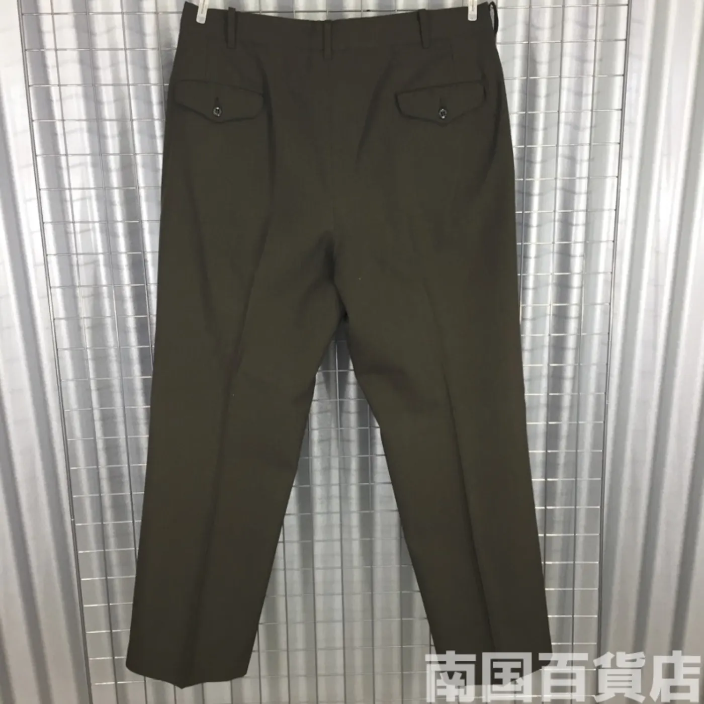 TROUSERS MEN’S POLY/WOOL MARINE CORPS GREEN SHADE 2212 35L 中古良品 記録写真2