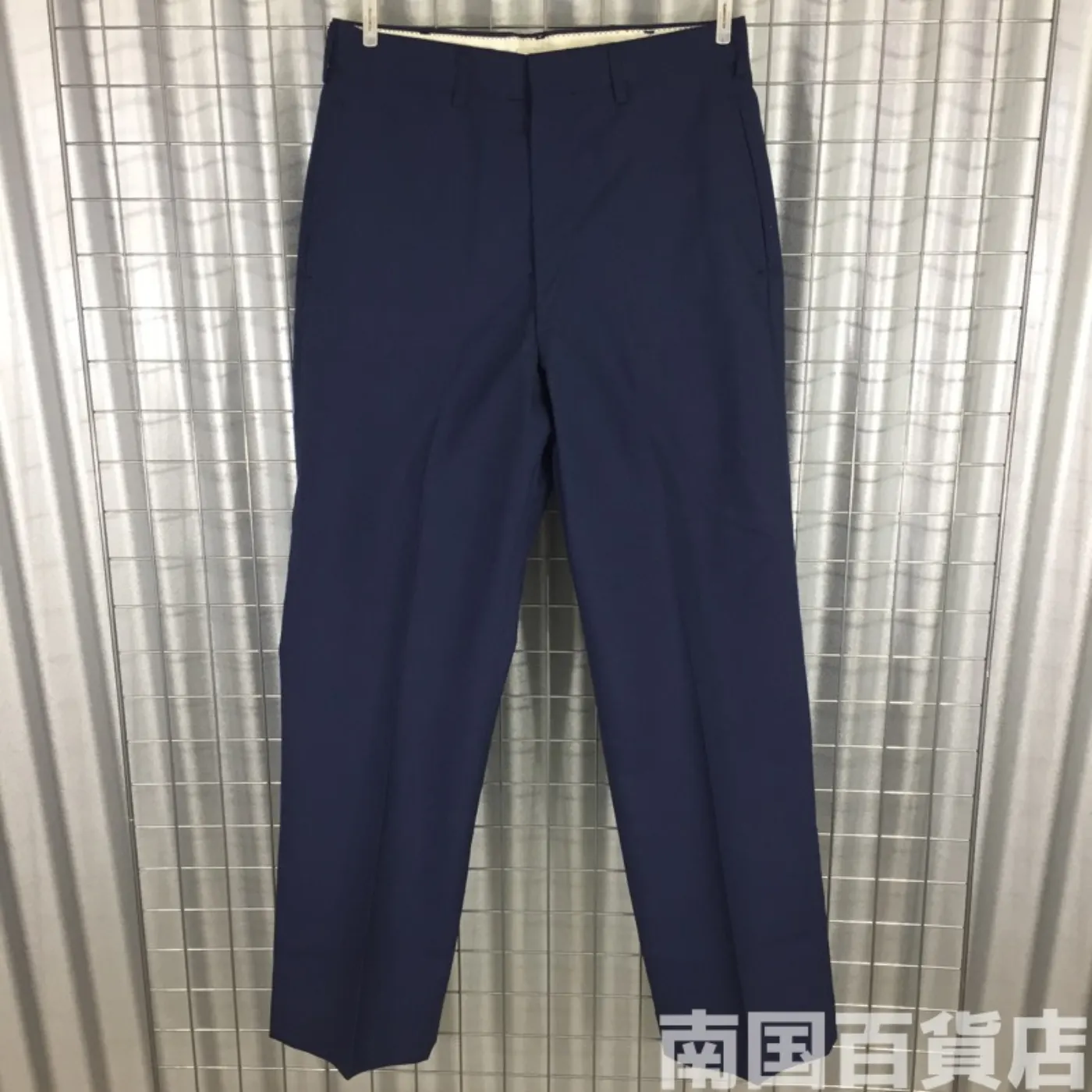TROUSERS MAN’S POLY/WOOL TROPICAL AF BLUE 1549 30R 新品 記録写真1