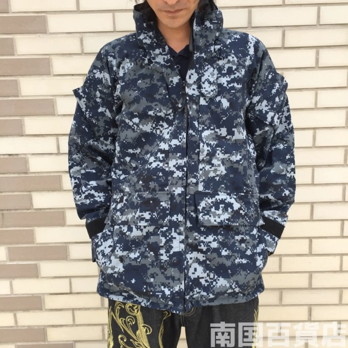 NAVY NWU ゴアテックス パーカ S-S 中古良品 記録写真1