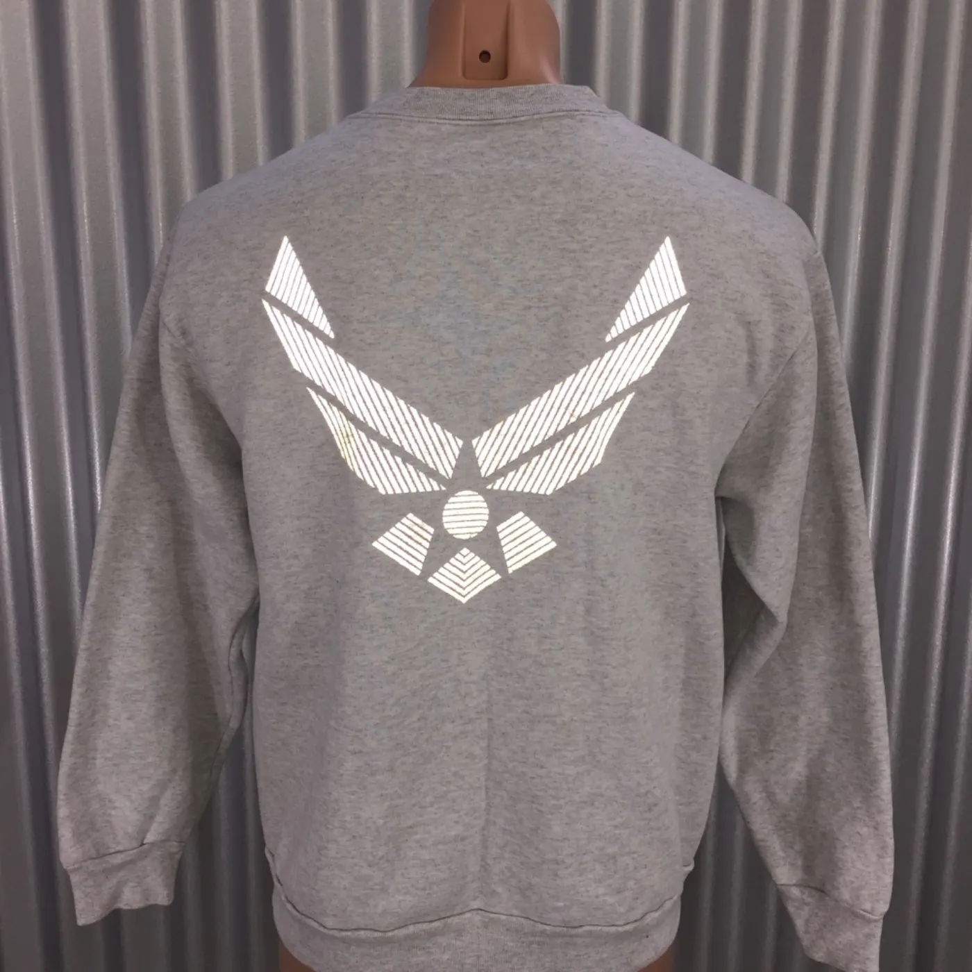 US AIR FORCE リフレクタースウェットシャツ Mサイズ 中古良品 記録写真4