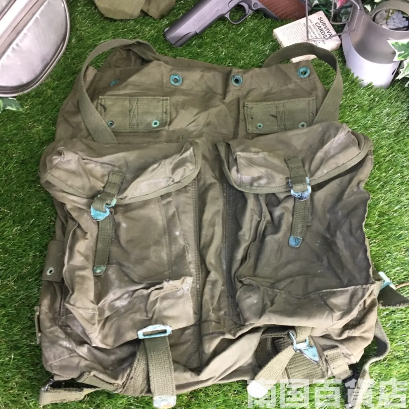 米軍 フィールドバッグ コットン製 中古品 記録写真15