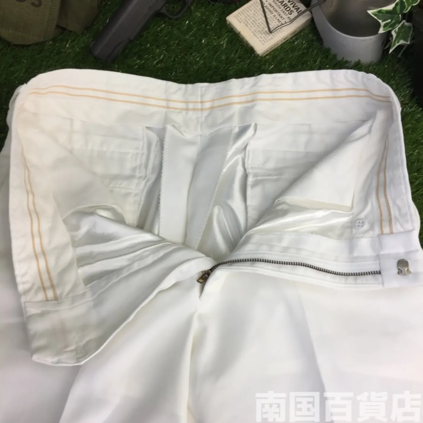 US NAVY 米海軍 WHITE ドレスパンツ サイズ不明 極上品 記録写真12