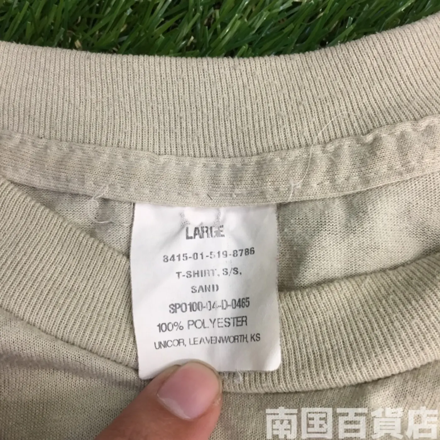 米軍放出品Tシャツ（OD）中古（L) 記録写真6